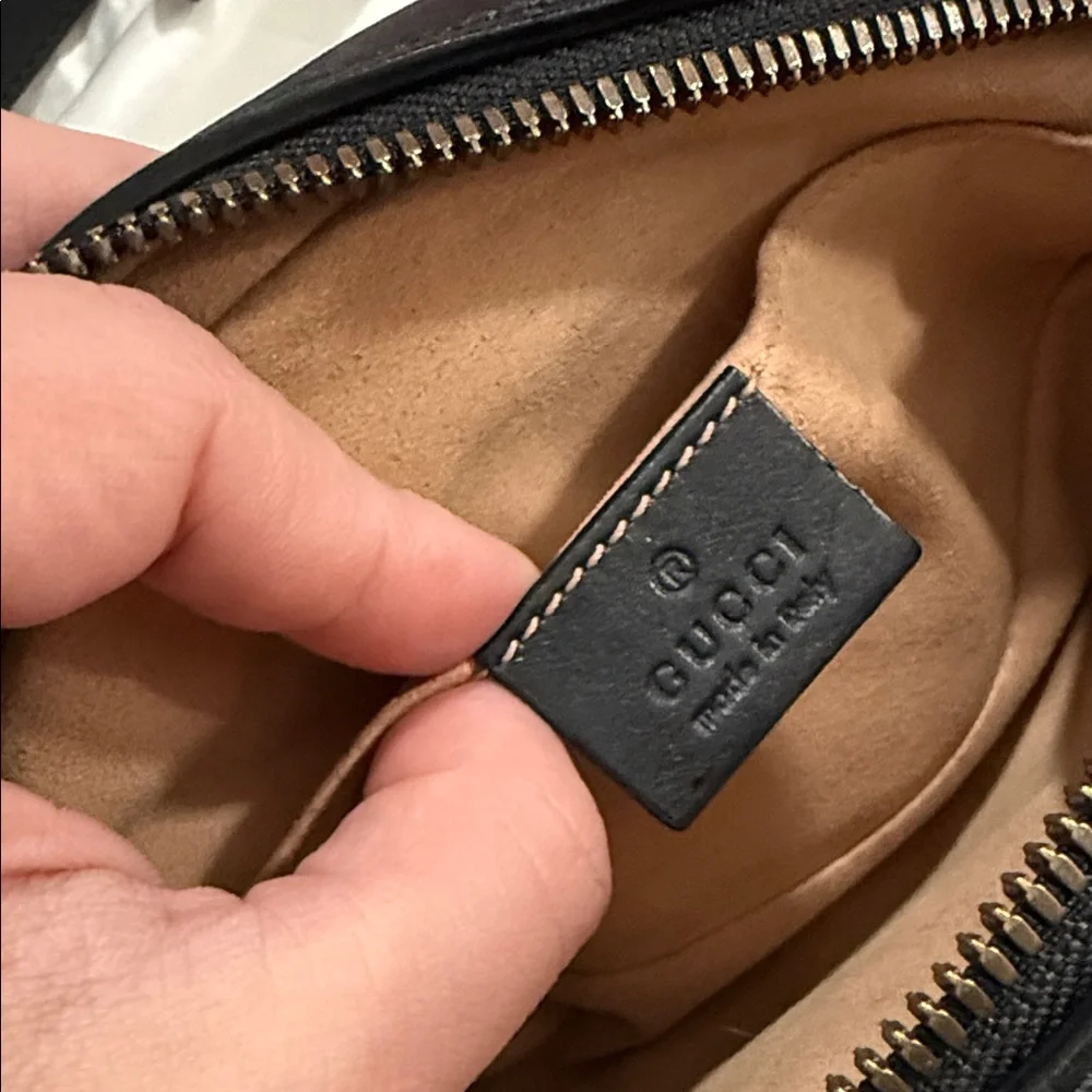 SOLD! Authentic Gucci Marmont Black Belt Bag - Picture 7 of 10